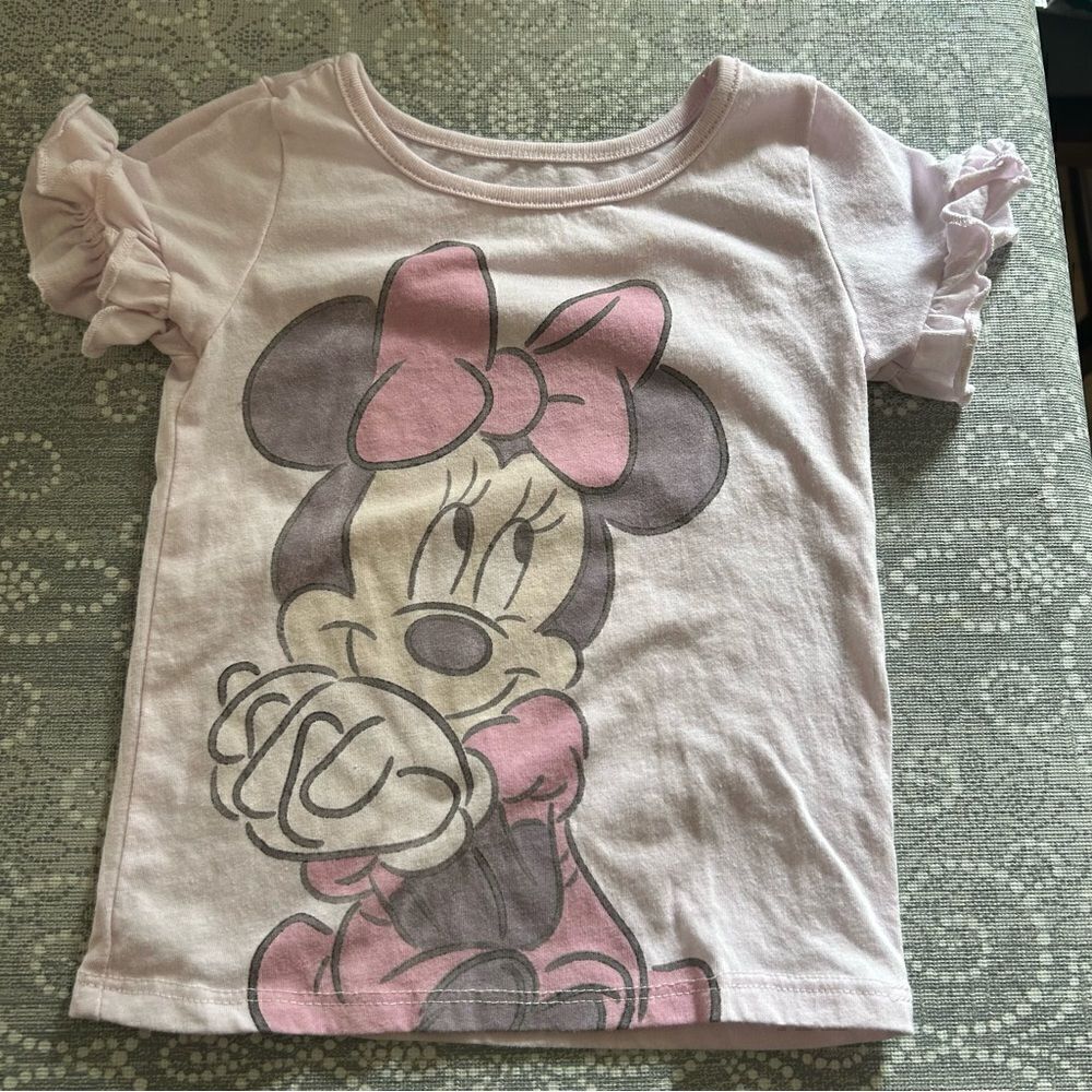 DISNEY Minnie mouse pink shirt tee top size 3T kids girls toddler